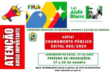 CHAMAMENTO PÚBLICO