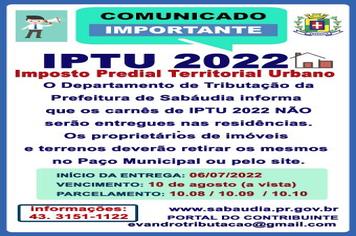 Contribuintes já podem retirar carnês de IPTU