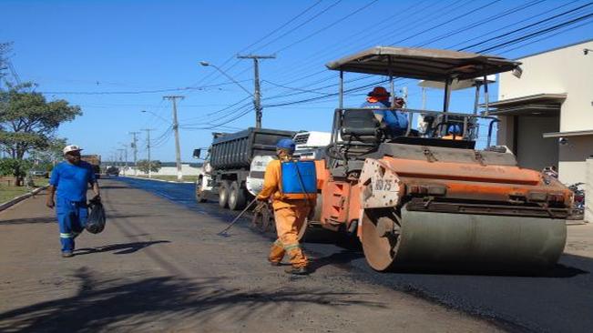 Sabáudia executa recape de trecho da Av. Campos Salles