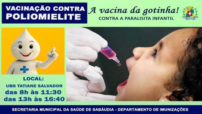 PÓLIO previne contra a Paralisia Infantil