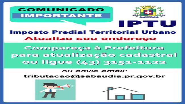 CONTRIBUINTES DEVEM ATUALIZAR CADASTRO NA PREFEITURA