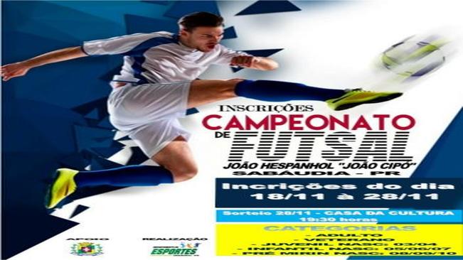 Vem aí mais uma edição do Campeonato de Futsal.