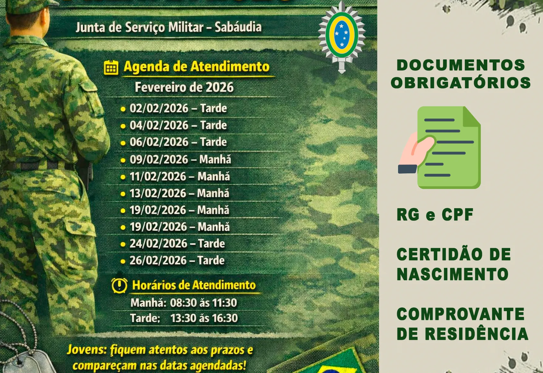 ALISTAMENTO MILITAR 2026