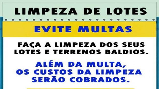 SEISUMA irá realizar limpeza de terrenos baldios